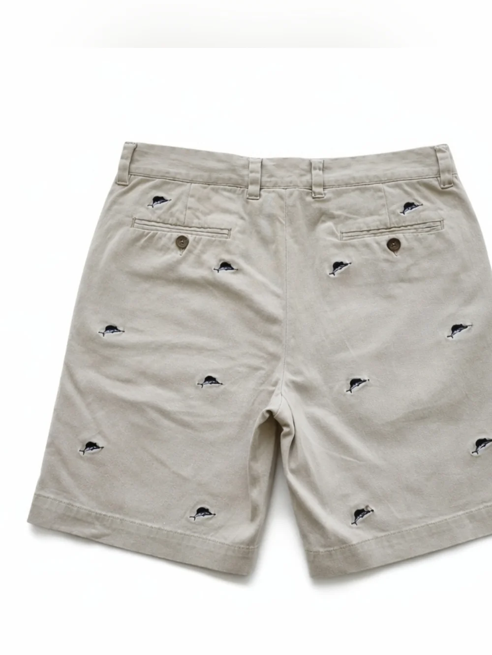 Southern Pines Blue Marlin Embroidered Khaki Shorts Men’s 34